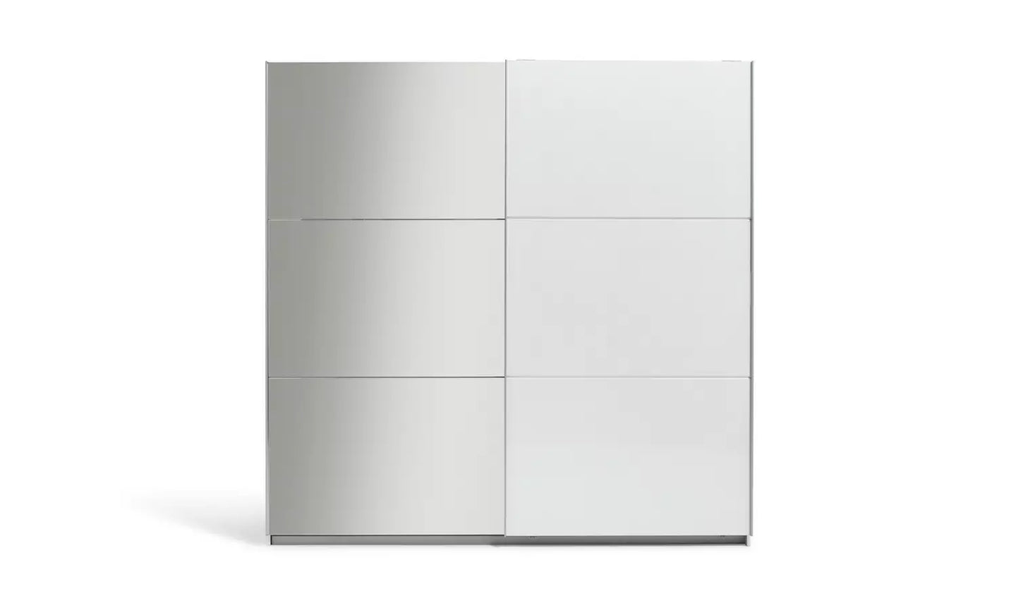 Habitat Holsted XL Mirrored Sliding Wardrobe - White